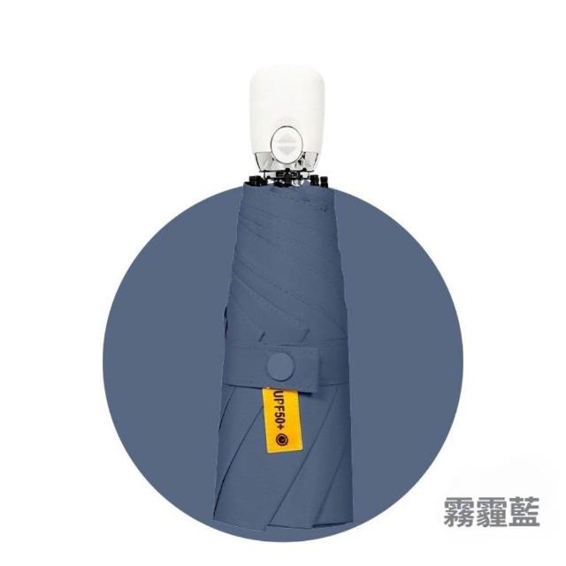 【TWBUY 台灣好購】五折迷你自動傘 折疊黑膠晴雨傘 兩用迷你便攜(小巧晴雨二用自動折傘)