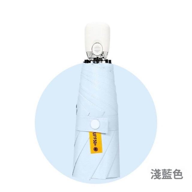 【TWBUY 台灣好購】五折迷你自動傘 折疊黑膠晴雨傘 兩用迷你便攜(小巧晴雨二用自動折傘)