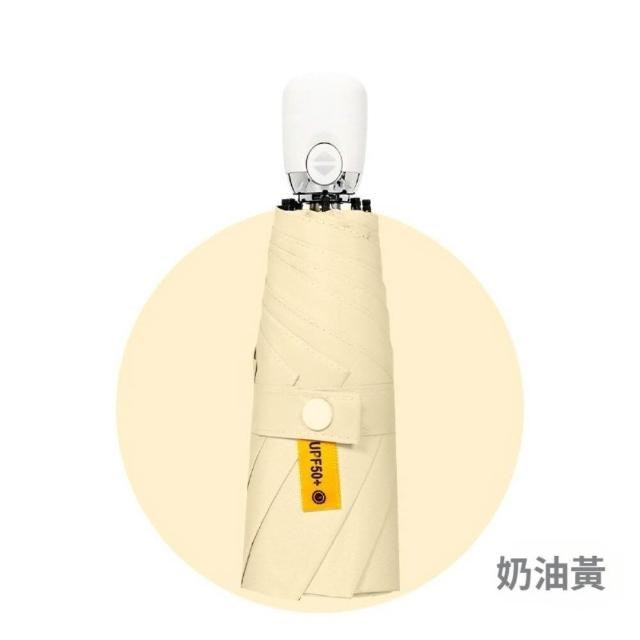 【TWBUY 台灣好購】五折迷你自動傘 折疊黑膠晴雨傘 兩用迷你便攜(小巧晴雨二用自動折傘)