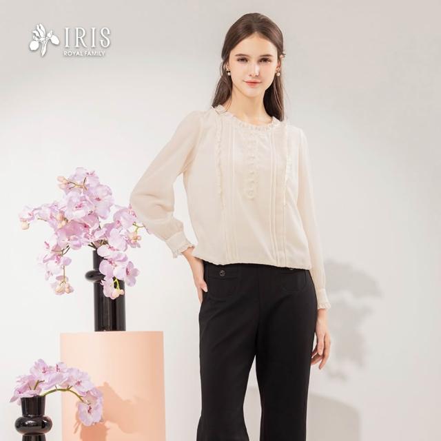 【IRIS 艾莉詩】細雅蕾絲裝飾上衣-2色(56140)