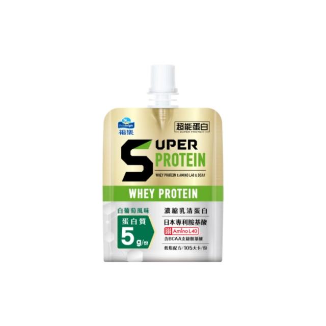 【福樂】超能蛋白機能凍4盒-180gx6入/盒-口味任選-白葡萄/乳酸(高蛋白/添加濃縮乳清蛋白+BCAA)