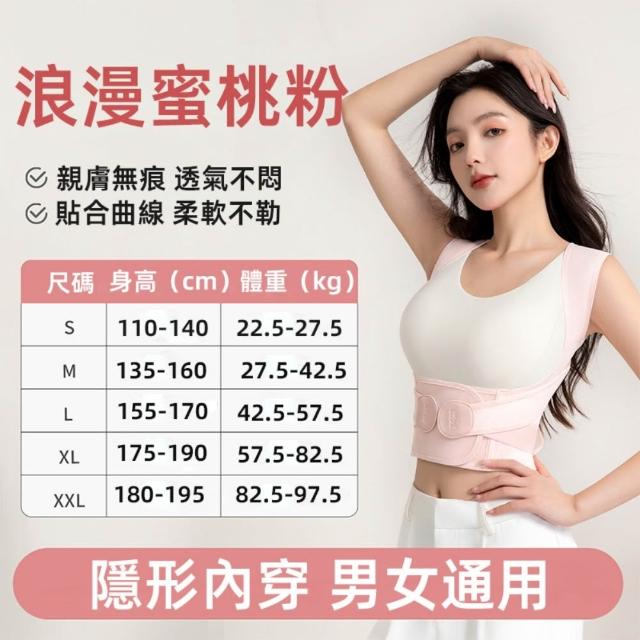 【UVLED 鈺創合成】全新升級3龍骨高強支撐防駝帶(防駝背/護腰/美姿帶/開肩直背/透氣輕薄/男女通用)