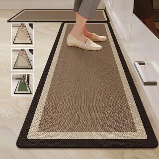 【LZQ】買長送短 簡約珪藻土防油污廚房地墊 40*60+40*120cm 家用防滑地墊 浴室踏墊 玄關墊 刮泥地毯