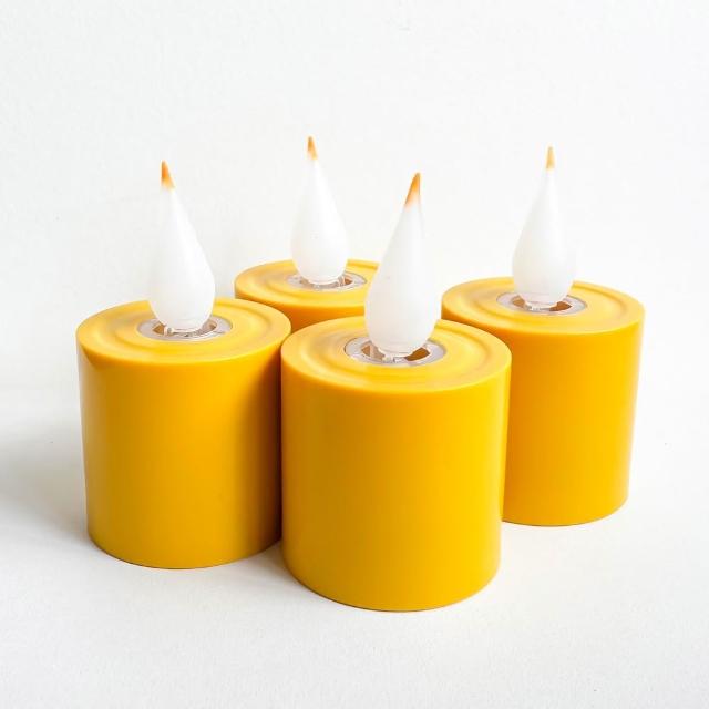 新韻傳音】立體光充電式5日小茶燭4入組(電子蠟燭供佛燈電子燭燈USB充電 