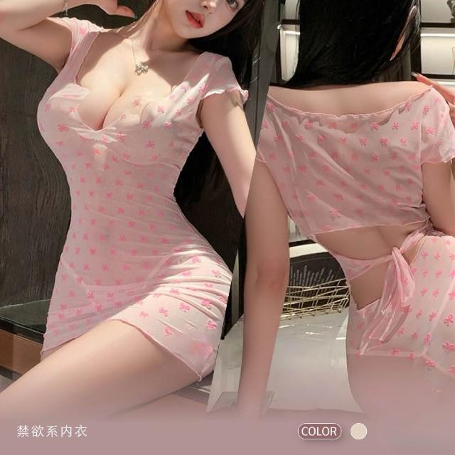 【Muses】情趣內衣 性感內衣 性感連體 性感鏤空 純欲甜美性感睡衣 性感睡袍 女生睡衣 甜美內衣(40-60kg)
