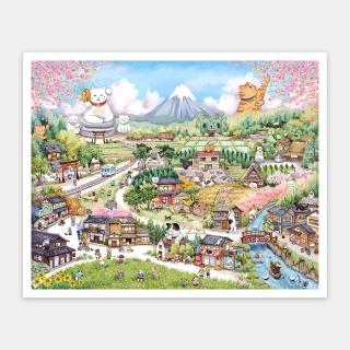 【Pintoo】拼圖2000片 - YUKAN - 招財貓村莊(禮物/收藏/益智/療癒/貓咪拼圖)