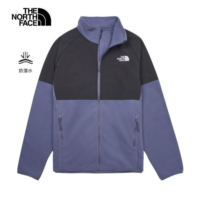 【The North Face】北面男女款拼接色保暖抓絨外套(多款可選)
