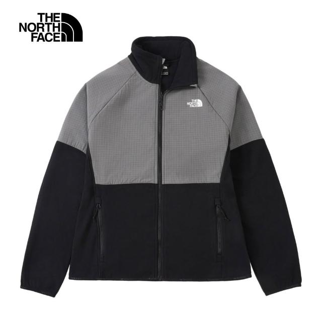 【The North Face】北面男女款拼接色保暖抓絨外套(多款可選)