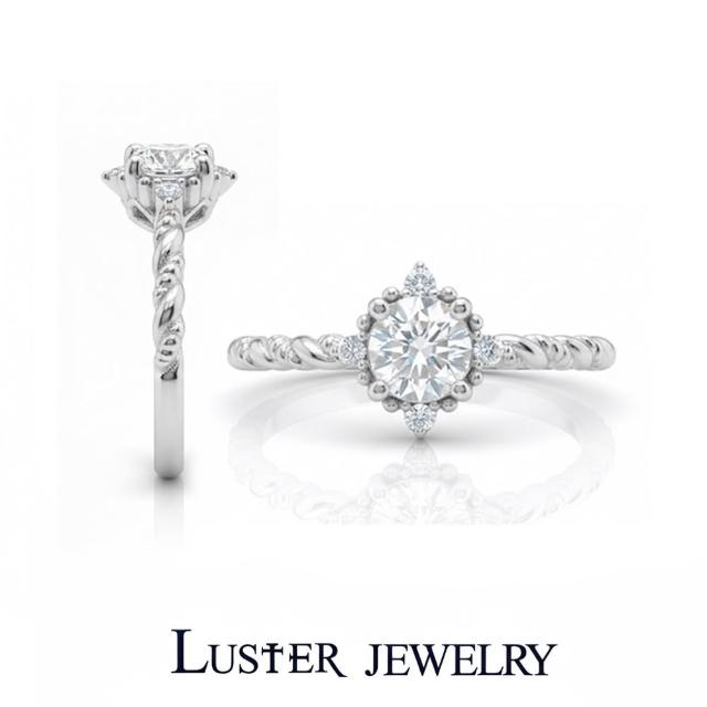 【Luster】38女王!培育鑽石 50分 D/VS 纏繞 鑽石戒指-任選(50分培育鑽石戒指婚戒)