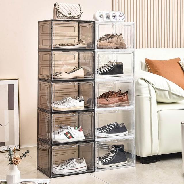 【Quality 聚家】鞋櫃 折疊鞋櫃 透明磁吸鞋櫃 球鞋收納盒 收納盒(54*33*105CM/自由組合/防塵防潮/容量更大)