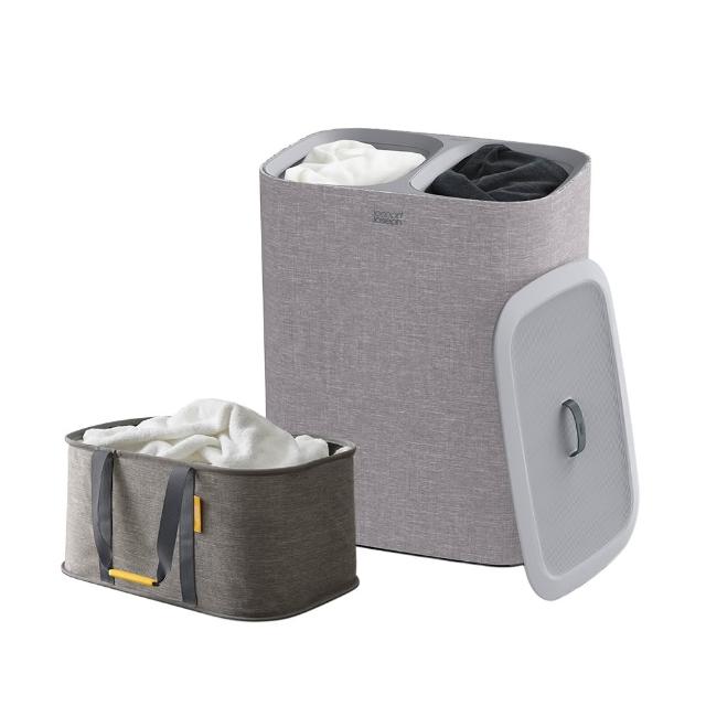 【Joseph Joseph】Tota 分類洗衣籃 60L 90L 雙格 三格 (任選)(髒衣籃 洗衣籃 手提袋)