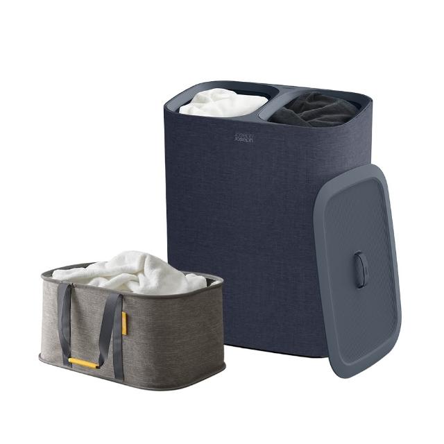 【Joseph Joseph】Tota 分類洗衣籃 60L 90L 雙格 三格 (任選)(髒衣籃 洗衣籃 手提袋)