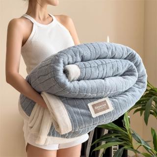 【Sleep Club】買一送一 雙面加厚雲熙絨毯 雙人被150x200cm(棉被 冬被 四季被 毛毯 法蘭絨毯 沙發毯)