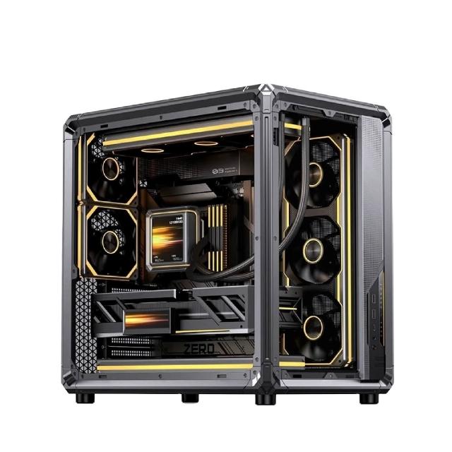 【JONSBO 喬思伯】X400 工業風機甲骨骼 風道級海景 ATX 機殼(分艙/背插/骨骼框架/專利主板導風罩)