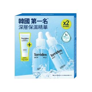 【Torriden 桃瑞丹】官方直營 5D微分子玻尿酸保濕安瓶精華限量套裝50ML+50ML(+20 ML凝霜)