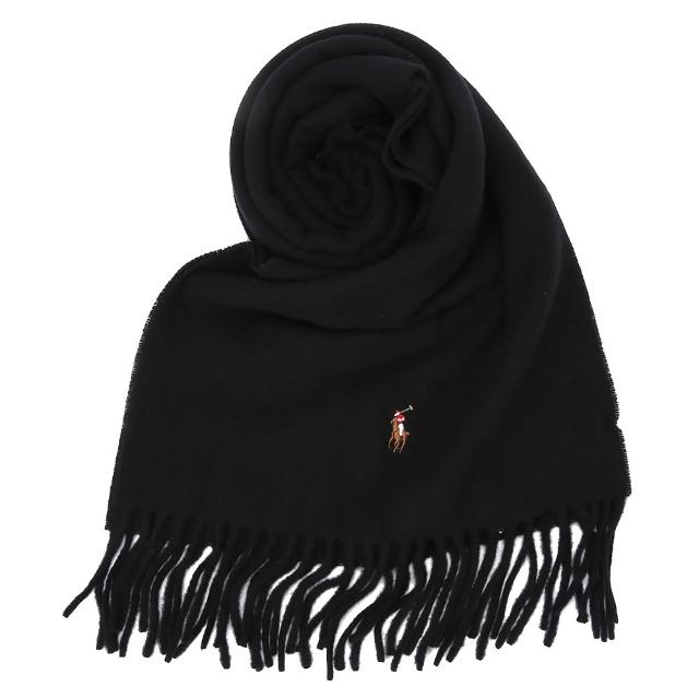 【RALPH LAUREN】POLO刺繡小馬素面/麻花羊毛針織圍巾(多色任選)