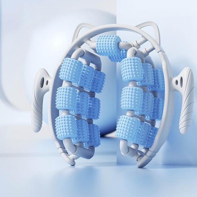 【MUAN】環形滾輪按摩器 3層20輪夾腿神器 瘦腿按摩器 經絡疏通棒 手臂/頸部/小腿按摩 居家紓壓必備