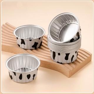 【烘焙必備】奶牛烘焙一次性錫紙杯-30入(蛋糕杯 布丁杯 蛋塔杯 奶酪杯 烤布蕾 杯子蛋糕 甜品杯 模具)