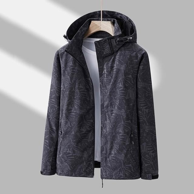 【米蘭精品】現貨限搶 衝鋒衣連帽防風夾克(春秋薄款機能防水迷彩透氣男女款衝鋒外套9色74db3)