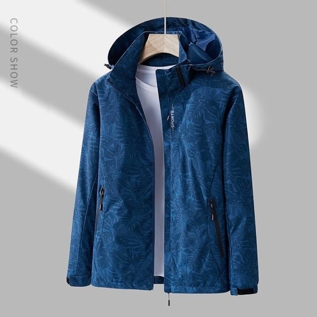 【米蘭精品】現貨限搶 衝鋒衣連帽防風夾克(春秋薄款機能防水迷彩透氣男女款衝鋒外套9色74db3)