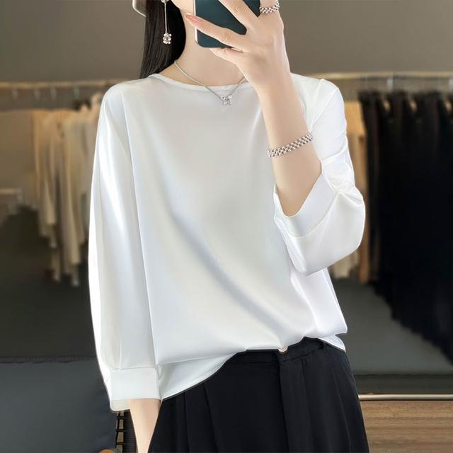 【巴黎精品】現貨出清 頂級法式絲質上衣緞面背心名媛絲綢冰絲襯衫天絲無袖女T恤(純色3款a1iz25)S
