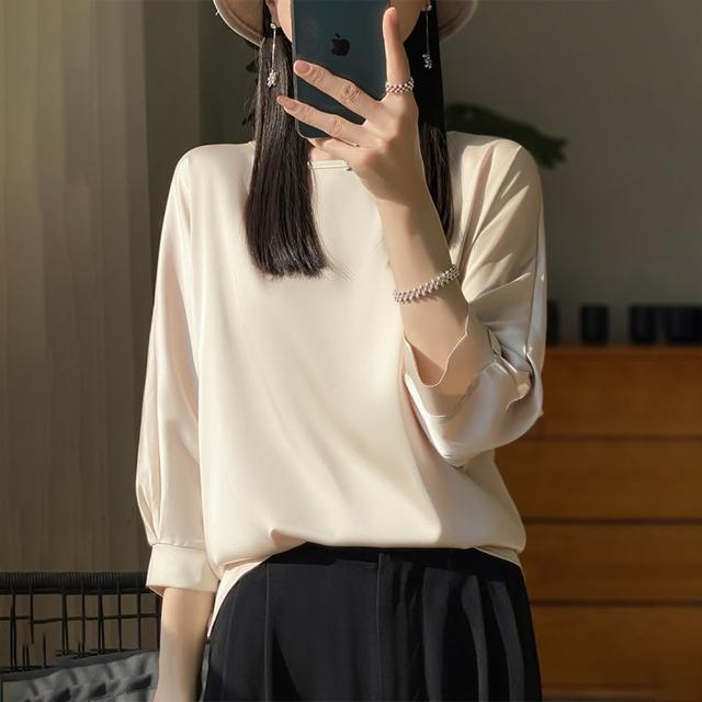 【巴黎精品】現貨出清 頂級法式絲質上衣緞面背心名媛絲綢冰絲襯衫天絲無袖女T恤(純色3款a1iz25)S