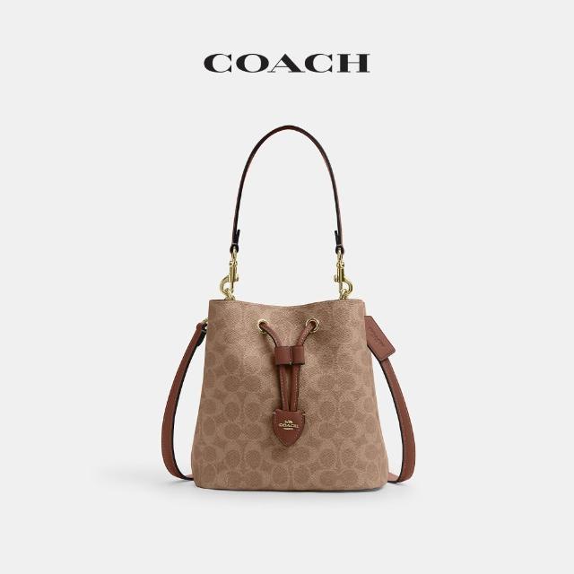 【COACH】蔻馳官方直營 LAUREL/ROWAN/ASHER 經典SIGNATURE/馬車圖案單肩包 水桶包 斜背包-多款任選