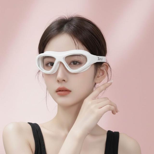 costway 時尚型防水防霧高清泳鏡 矽膠高清游泳眼鏡 透明游泳眼鏡 成人款(防刮蛙鏡 泳鏡 成人蛙鏡)
