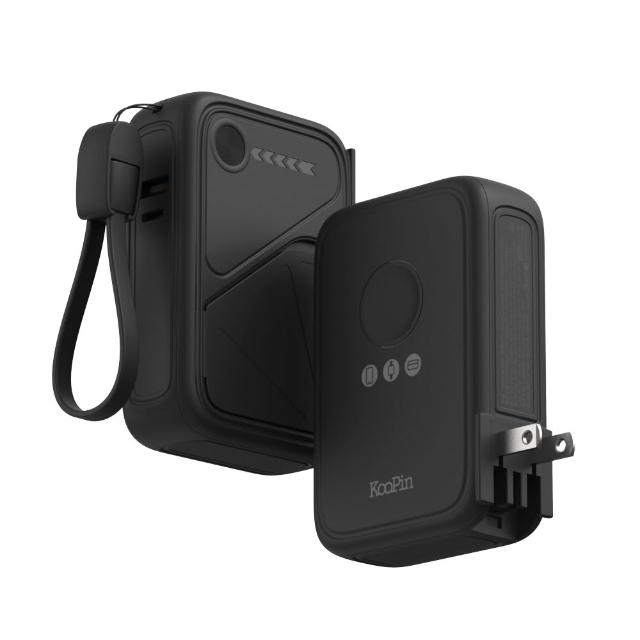 【KooPin】台灣製造 X3防爆固態電池 20W八合一快充行動電源10000mAh(3C認證/快充/磁吸)