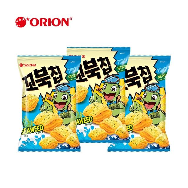 【好麗友】烏龜餅X3包(玉米脆片／巧克力／海苔／焦糖爆米花)