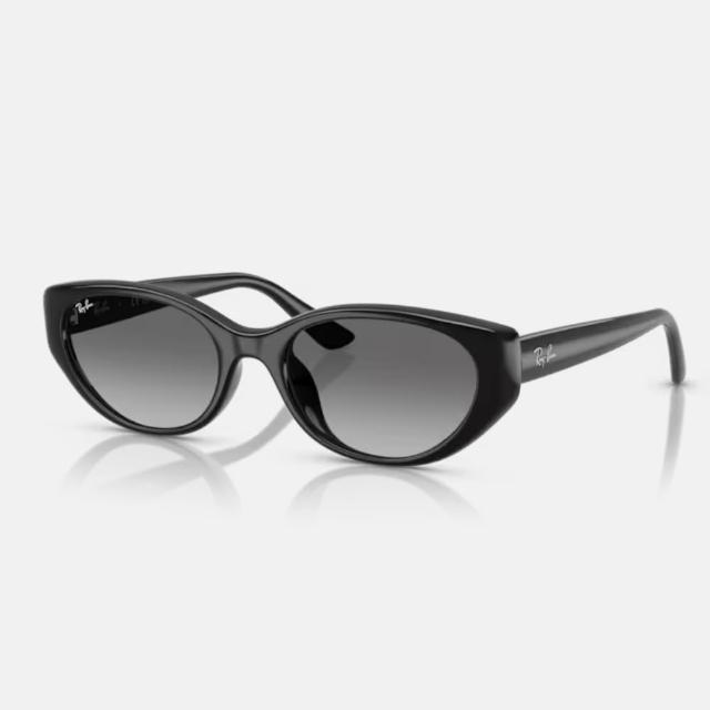 【RayBan 雷朋】復古潮流貓眼膠框漸層太陽眼鏡(RB4457D-667711 55mm)