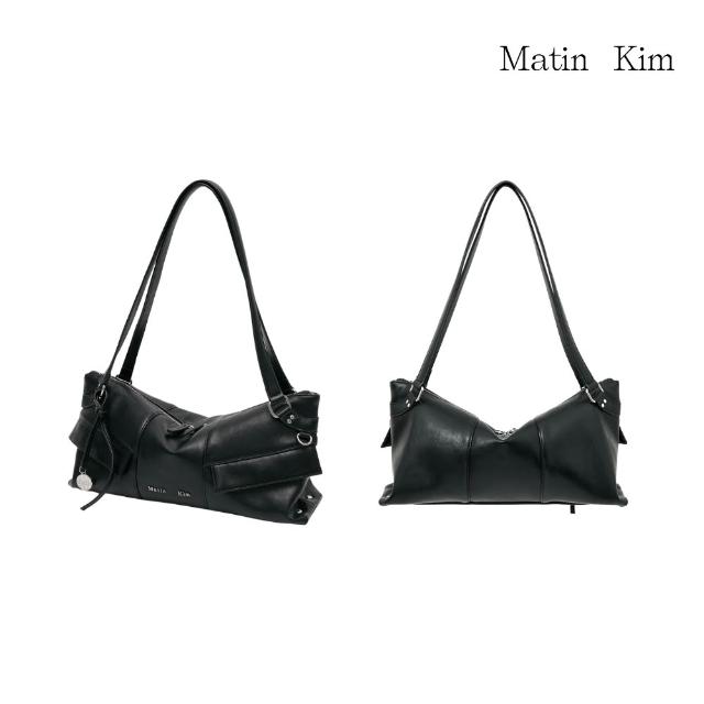 【MATIN KIM】官方旗艦 寬版皮革肩背包(多款任選)