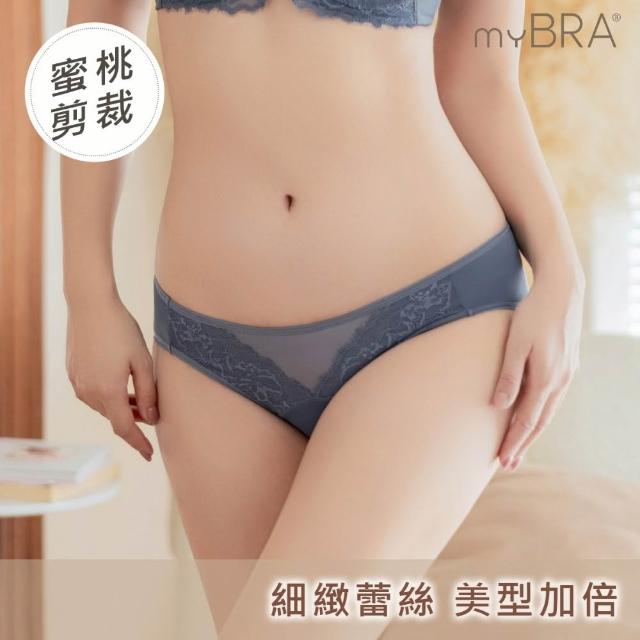 【myBRA】無邊綻放｜美型曲線蕾絲蜜桃褲（共兩色）