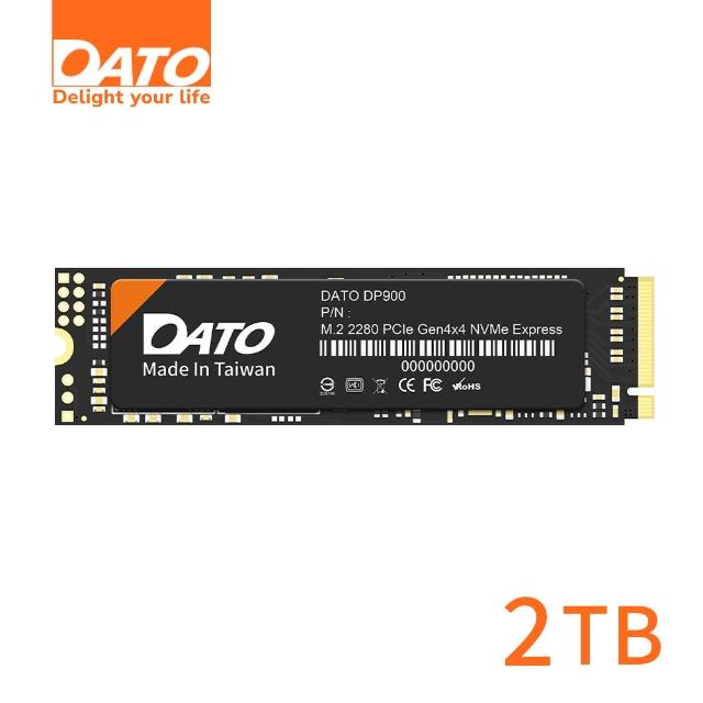 【DATO 達多】DP900 2TB M.2 2280 PCIe Gen4x4 SSD 固態硬碟(最高達讀：7000MB/s 寫：6500MB/s)