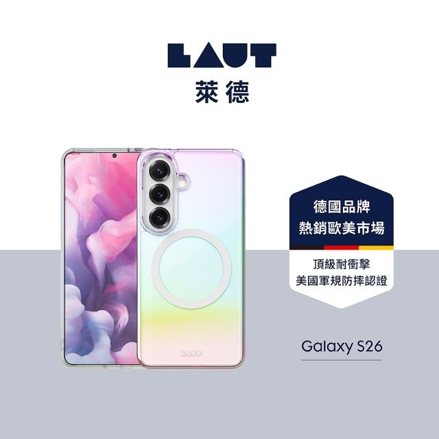 【LAUT 萊德】Galaxy S26/S26+/S26 Ultra 磁吸炫彩保護殼-彩透白(支援MagSafe 手機殼)