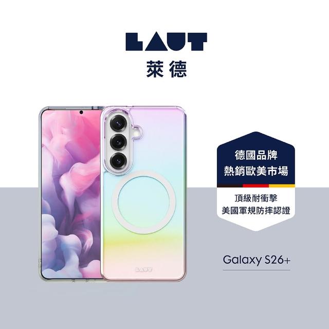 【LAUT 萊德】Galaxy S26/S26+/S26 Ultra 磁吸炫彩保護殼-彩透白(支援MagSafe 手機殼)