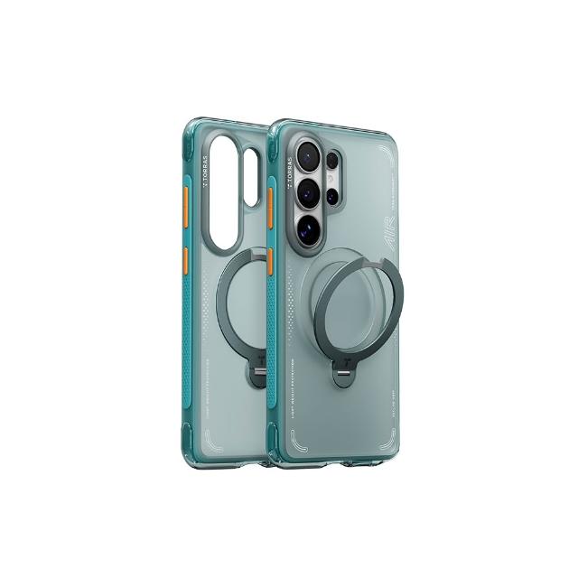 【TORRAS 圖拉斯】S26Ultra買殼送貼 | Ostand Spin Air磁吸四象限旋轉支架氣囊手機殼