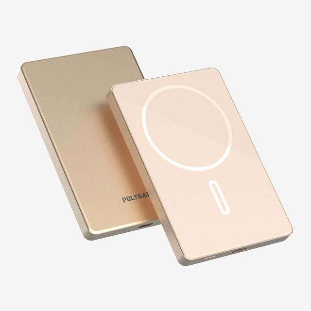 【POLYBATT】台灣製造 5000mah 鋼化玻璃特仕版行動電源(超薄/磁吸/快充)