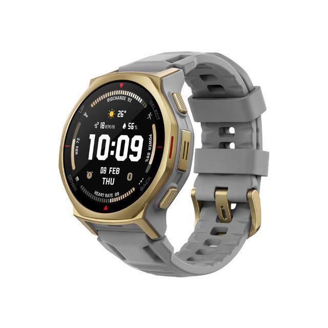 【Amazfit 華米】T-Rex 3 PRO五級鈦合金智慧手錶-極地金(雙色LED手電筒/藍寶石鏡面/身體電量/3000 nits亮度