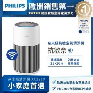 【Philips 飛利浦】2026年度新機!抗敏奈米級空氣清淨機★適用13-16坪(AC2210/80)
