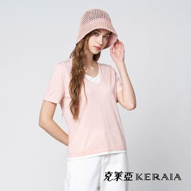 【KERAIA 克萊亞】輕柔春風萊賽爾/絲綿T/網格上衣(三款；多色)
