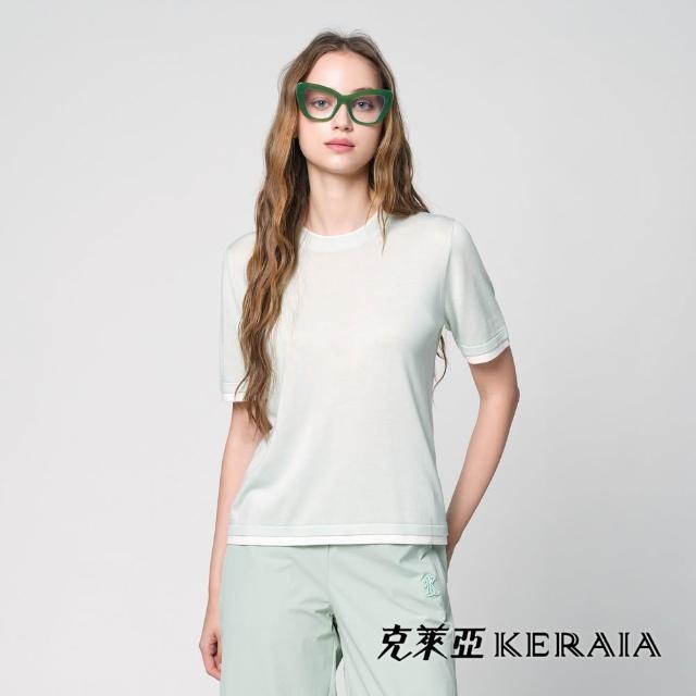 【KERAIA 克萊亞】輕柔春風萊賽爾/絲綿T/網格上衣(三款；多色)