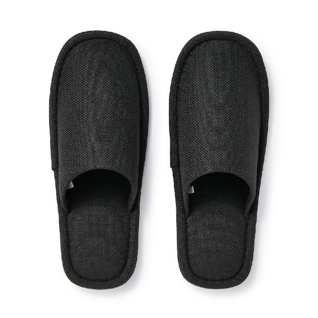 【MUJI 無印良品】可水洗左右皆可使用拖鞋(黑色/米色)