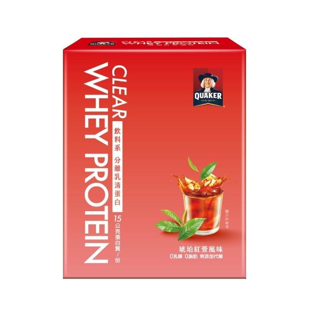 【QUAKER 桂格】飲料系分離乳清蛋白粉5入x2盒-口味任選(琥珀紅萱/美式咖啡/蜂蜜檸檬/芒果優格)