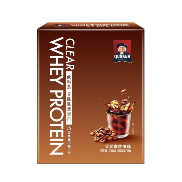 【QUAKER 桂格】飲料系分離乳清蛋白粉5入x2盒-口味任選(琥珀紅萱/美式咖啡/蜂蜜檸檬/芒果優格)