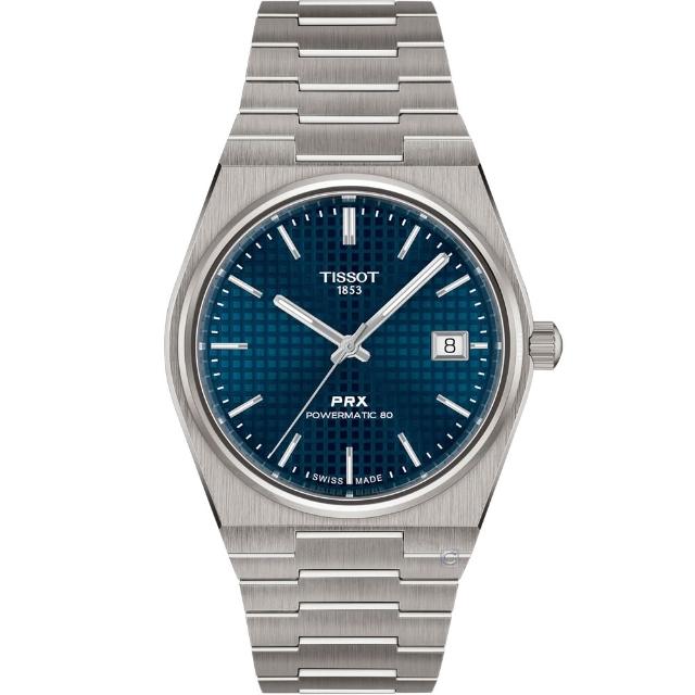 【TISSOT 天梭】PRX 鈦金屬 機械錶 手錶-T1378074406100.T1378074404100錶徑38mm