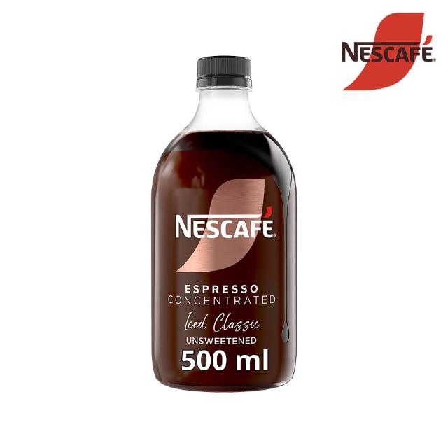【NESCAFE 雀巢咖啡】KOL安柏賣場 Nescafe 義式濃縮咖啡液500ml (無糖黑、焦糖)