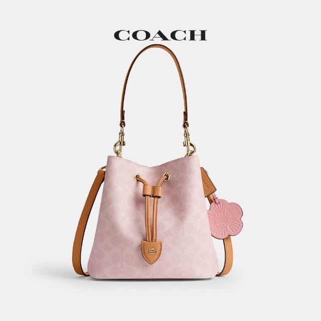 【COACH】蔻馳官方直營  ROWAN/ FAYE 經典SIGNATURE掛件裝飾水桶包 拉繩包-多款任選(CDY21/CT763)