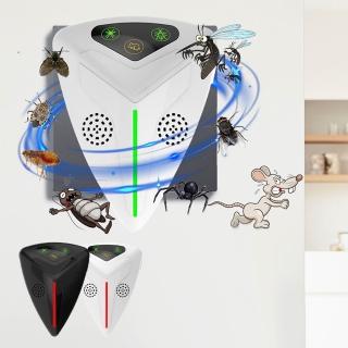 【UMIS】超音波三角驅鼠器 雙喇叭變頻驅鼠神器 滅鼠器 老鼠剋星 無死角無毒無味 四檔調節 滅蚊驅蟲驅蟑60坪