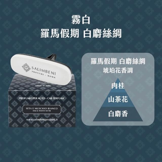 【SALIMBENI 薩林貝尼】義大利360°車用香氛夾禮盒組+補充包|父親節禮盒、汽車擴香、車用芳香